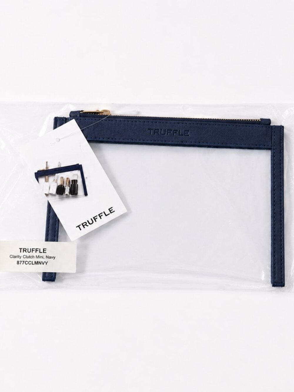 Truffle Clarity Clutch Mini in Navy - Rare/Discontinued - New in Package